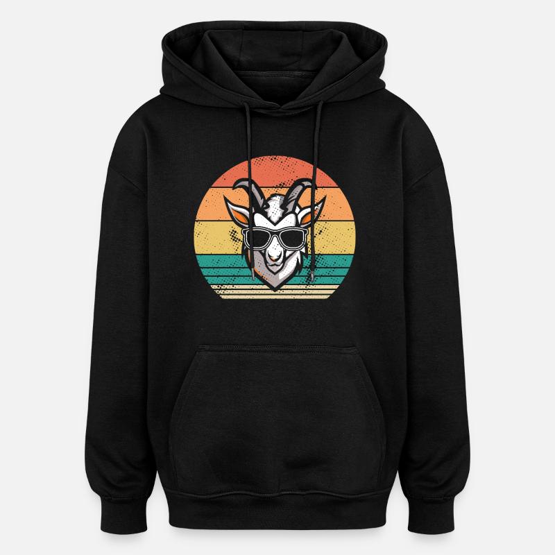 Ziegen - Oversized Unisex Hoodie - Schwarz