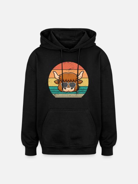 Buffalo Cattle Oxen - Oversized Unisex Hoodie - black