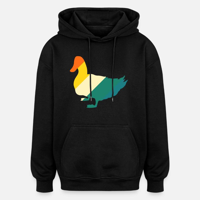 Enten - Oversized Unisex Hoodie - Schwarz