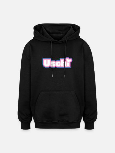 Uschi - Oversized Unisex Hoodie - Schwarz