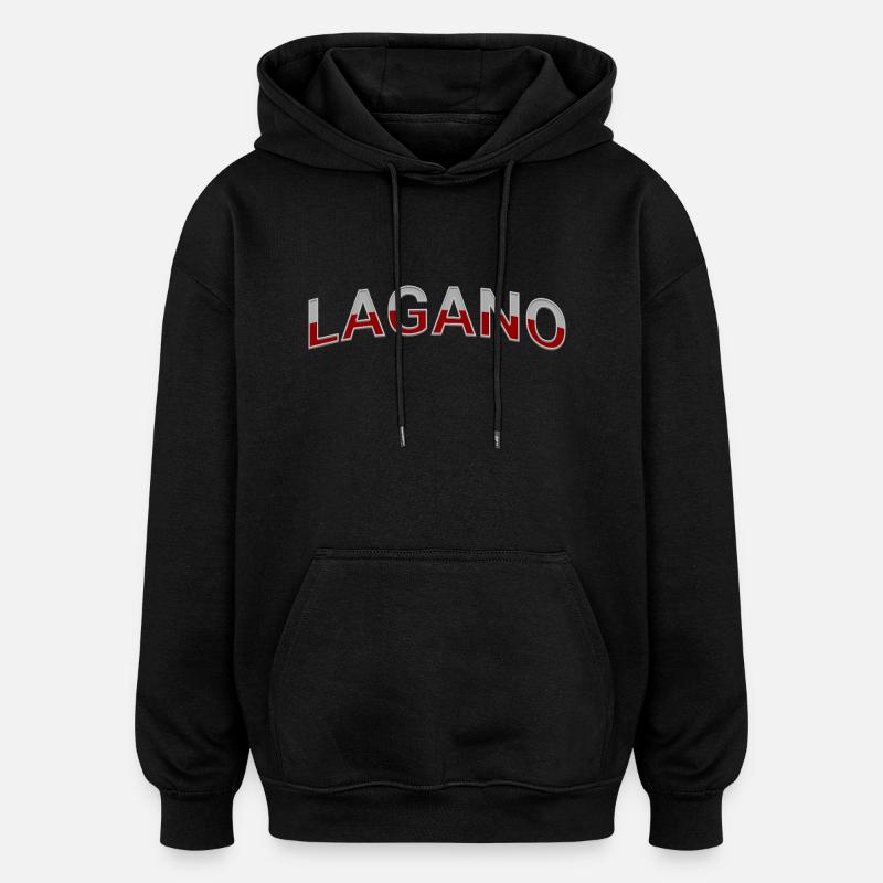 LAGAN0 - Oversized Unisex Hoodie - Schwarz