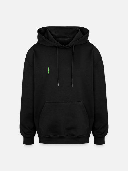 Runner - runner in green - Oversized Unisex Hoodie - black