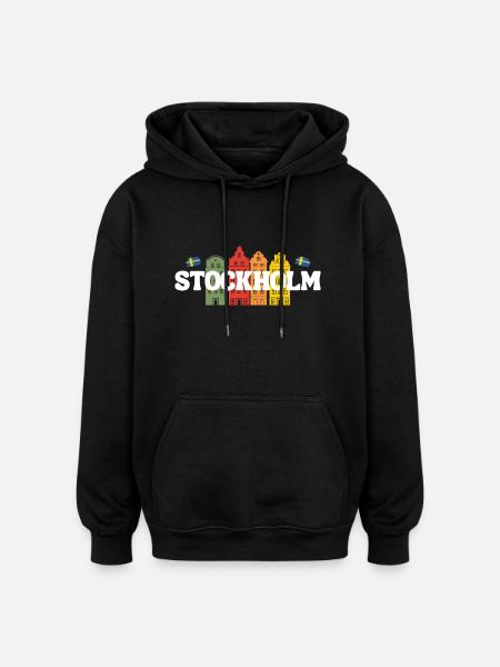 Stockholm - Oversized Unisex Hoodie - black