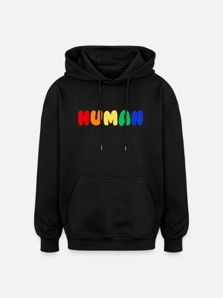 Human Pride - Oversized Unisex Hoodie - black