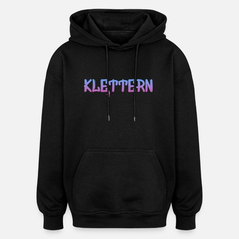 Klettern - Oversized Unisex Hoodie - Schwarz