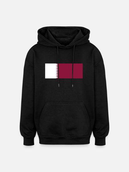 Katar - Oversized Unisex Hoodie - Schwarz