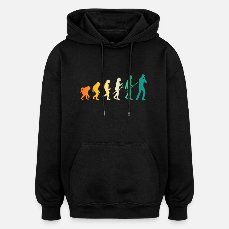 Harmonika Evolution Mundharmonika - Oversized Unisex Hoodie - Schwarz