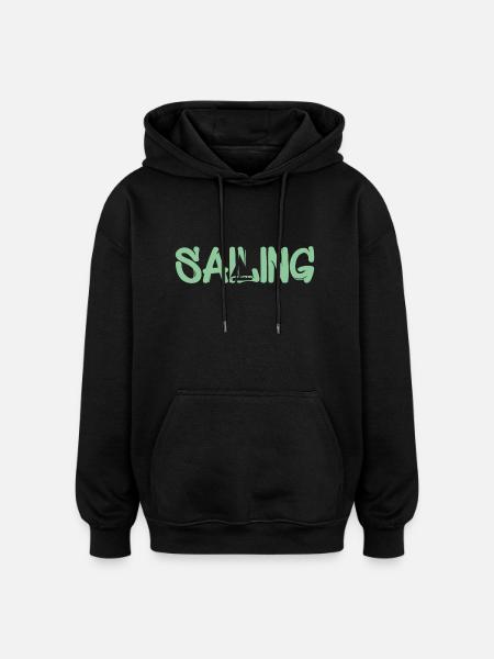 Seglen Segelschiff Segler Sailing - Oversized Unisex Hoodie - Schwarz