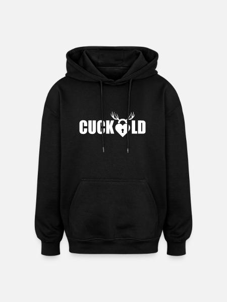 Cuckold - Sweat à capuche oversize unisexe - noir