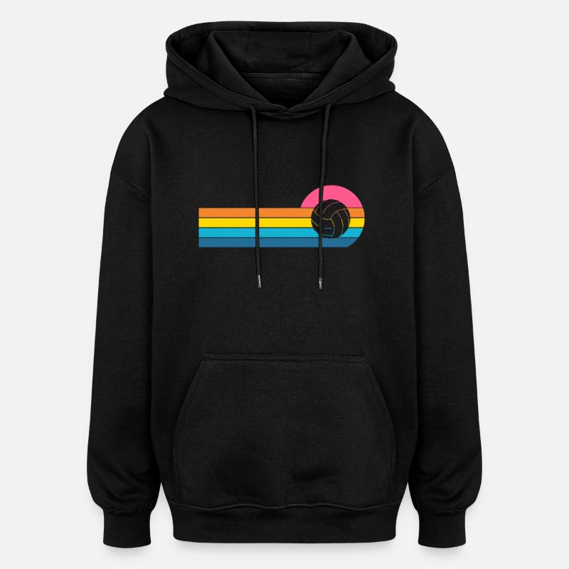 Volley-ball - Sweat à capuche oversize unisexe - noir