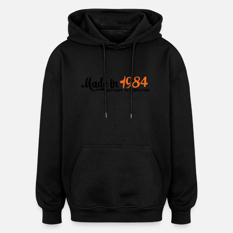 1984 - Sweat à capuche oversize unisexe - noir