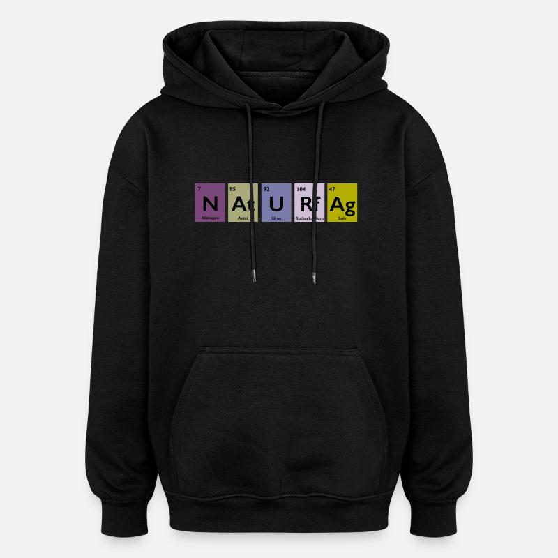 science - Sweat à capuche oversize unisexe - noir