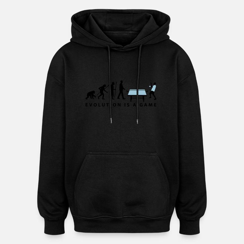 evolution_table_tennis_072012_c_2c - Oversized Unisex Hoodie - black