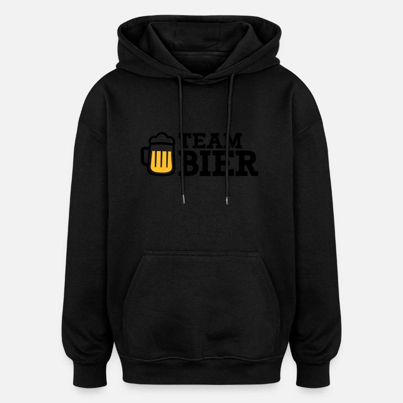 Bier - Oversized Unisex Hoodie - Schwarz