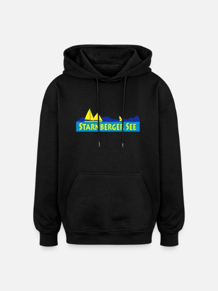 starnberger_see - Oversized Unisex Hoodie - Schwarz