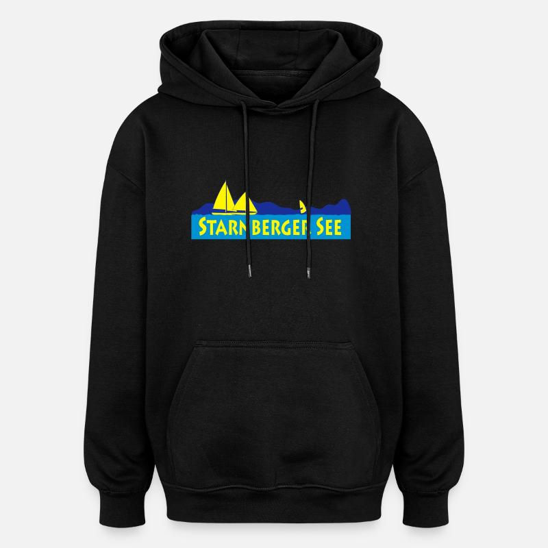starnberger_see - Oversized Unisex Hoodie - Schwarz