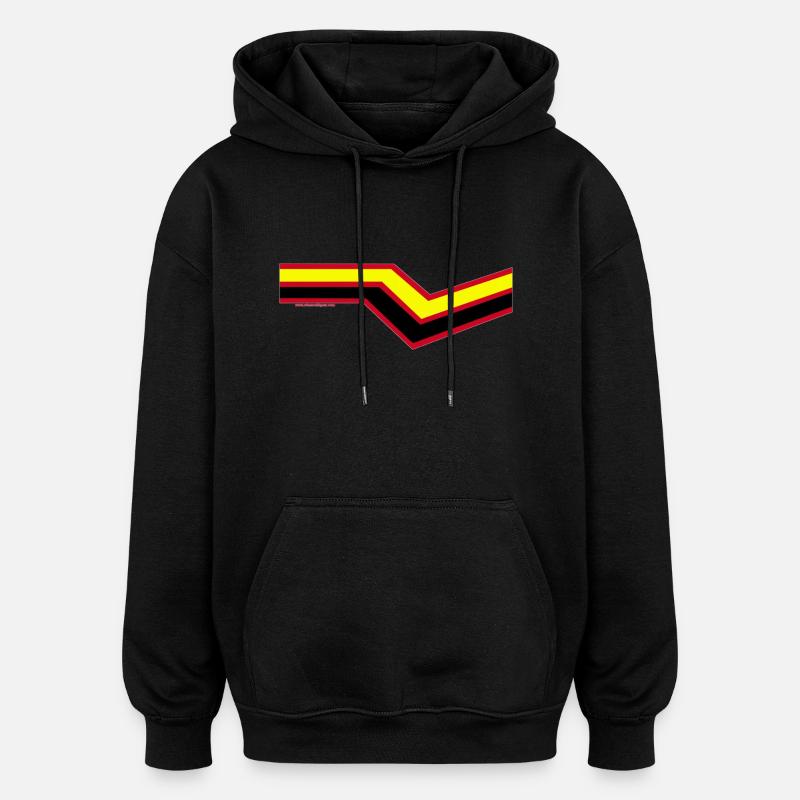 Latex Rubber Fetisch - Oversized Unisex Hoodie - Schwarz