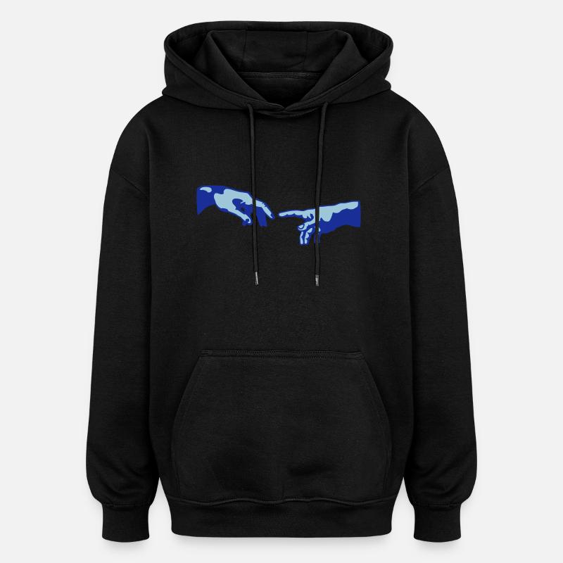 gott hand Hand Gottes - Oversized Unisex Hoodie - Schwarz