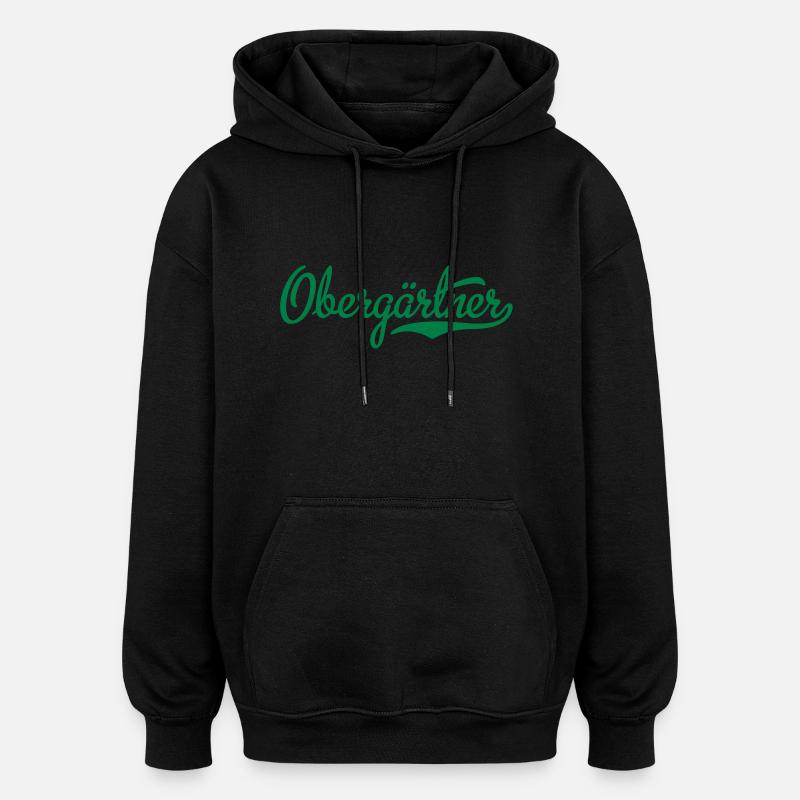 jardinier - Sweat à capuche oversize unisexe - noir