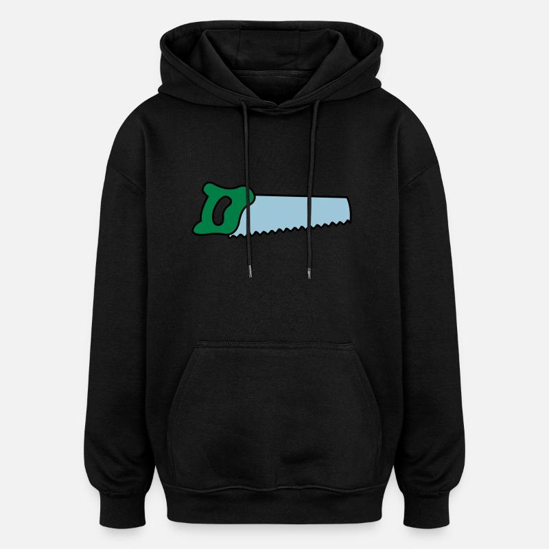säge - Oversized Unisex Hoodie - Schwarz