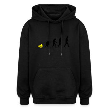 ducky evolution - Oversized Unisex Hoodie - black - Front - Noah (186cm)