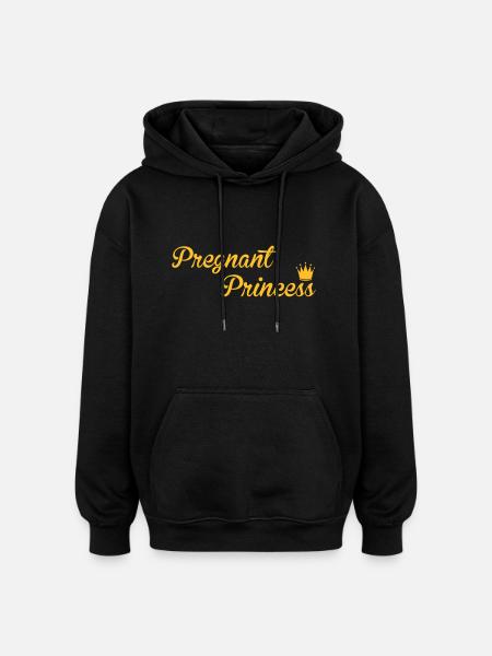 Pregnant Princess - Oversized Unisex Hoodie - black