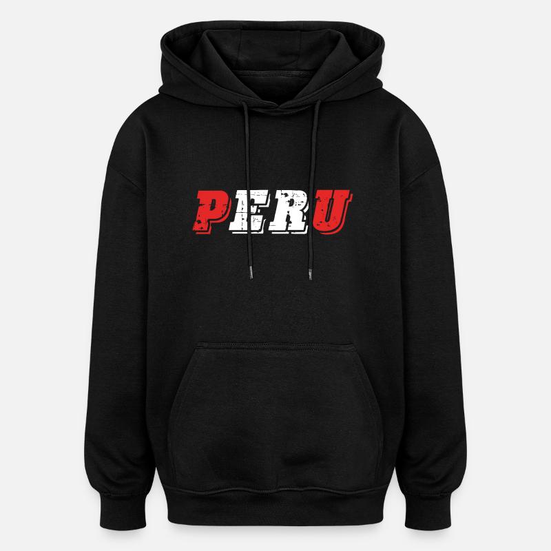  du Pérou - Sweat à capuche oversize unisexe - noir