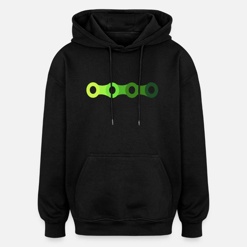 Bicycle Bicycle Chain Environment - Oversized Unisex Hoodie - black