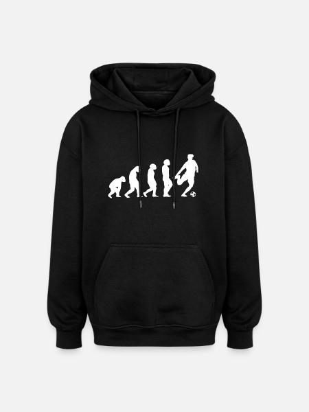 Soccer Player Evolution Soccer - Oversized Unisex Hoodie - black
