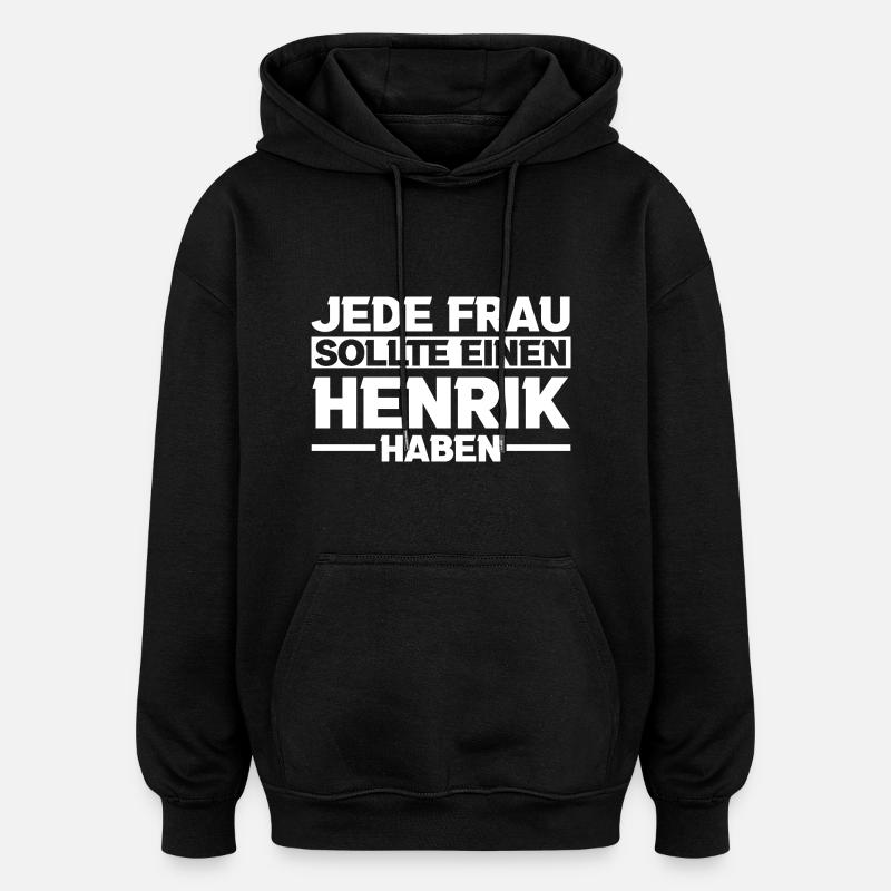 Henrik - Oversized Unisex Hoodie - black