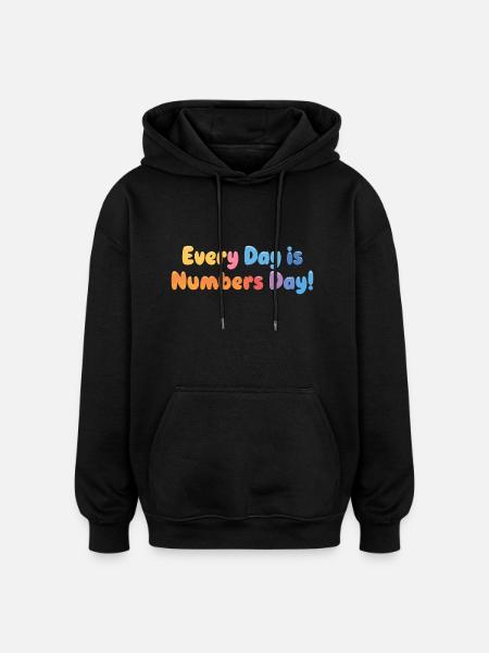 NUMBER DAY - Oversized Unisex Hoodie - black