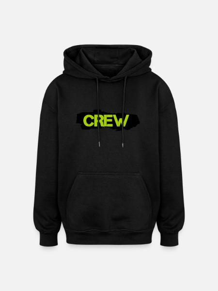 crew - Oversized Unisex Hoodie - black