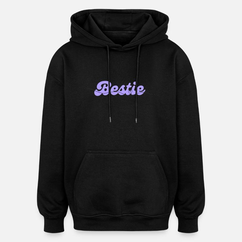 Cœur de bête - Sweat à capuche oversize unisexe - noir
