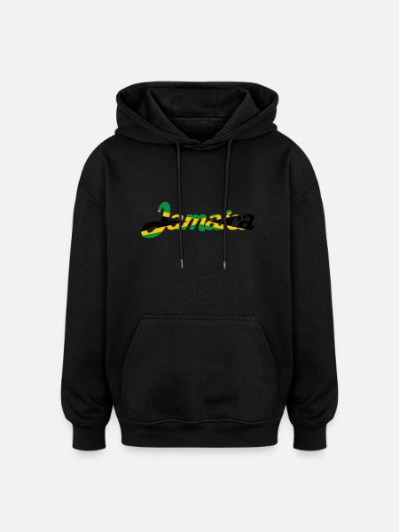 Jamaica - Oversized Unisex Hoodie - Schwarz
