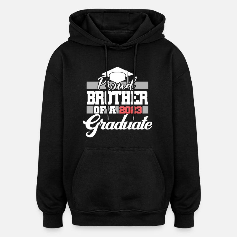 Stolzer Bruder eines Abschlussgeschenks 2023 - Oversized Unisex Hoodie - Schwarz