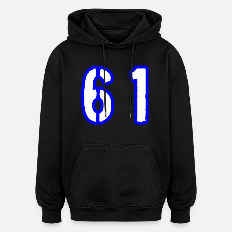 61 Symbole numérique - Sweat à capuche oversize unisexe - noir
