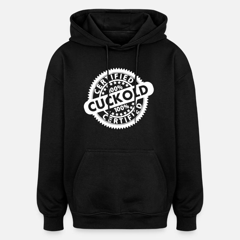 cuckold - Sweat à capuche oversize unisexe - noir