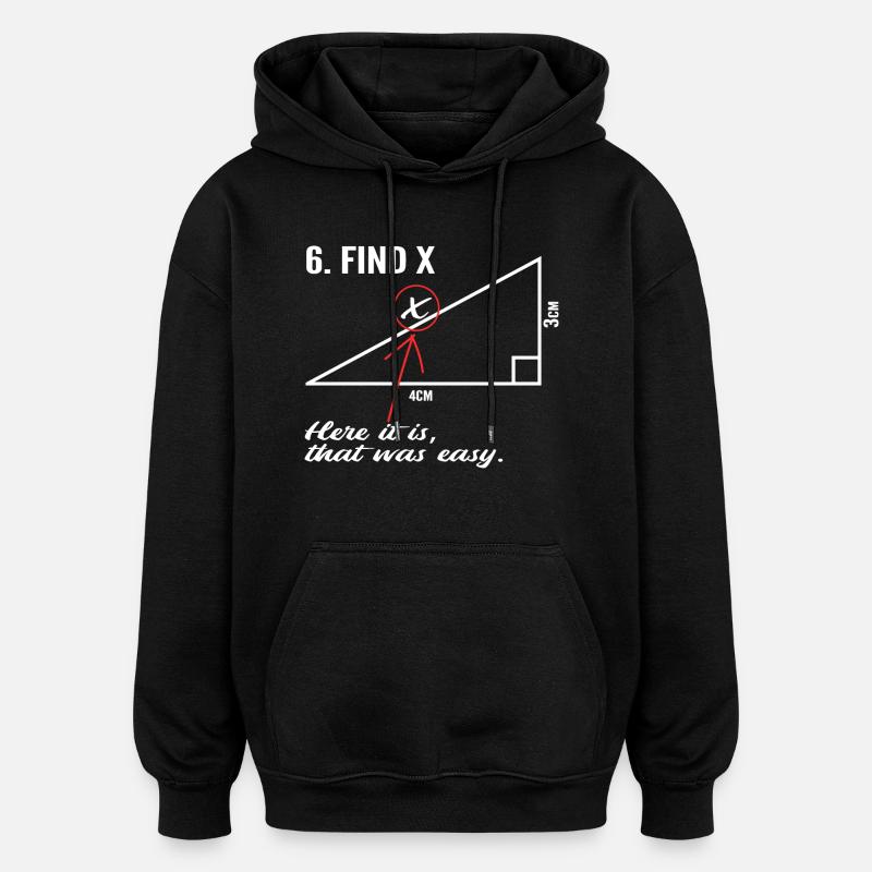 Suchen x - Oversized Unisex Hoodie - Schwarz