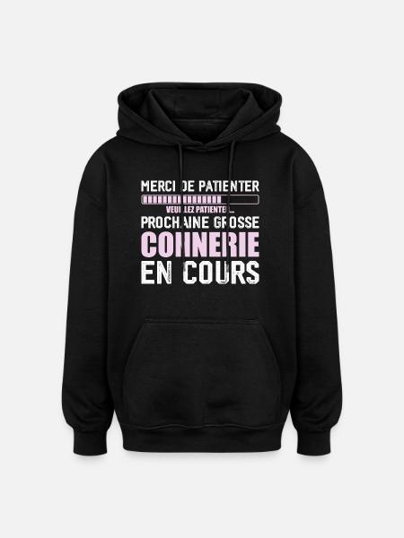 Next funny - Oversized Unisex Hoodie - black