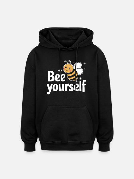 honey bee beekeeper bees bee - Oversized Unisex Hoodie - black