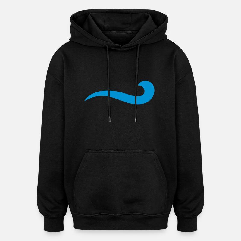 vague - Sweat à capuche oversize unisexe - noir