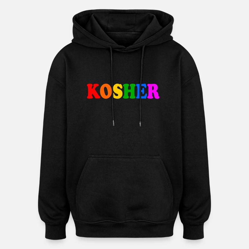 Kosher - Sweat à capuche oversize unisexe - noir