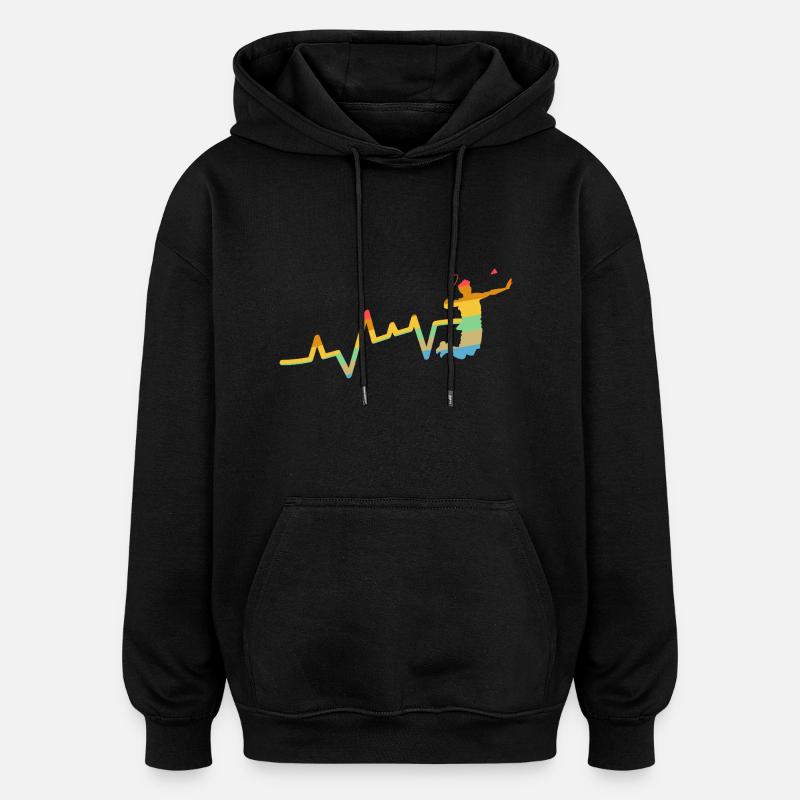 Federball Evolution Badminton - Oversized Unisex Hoodie - black