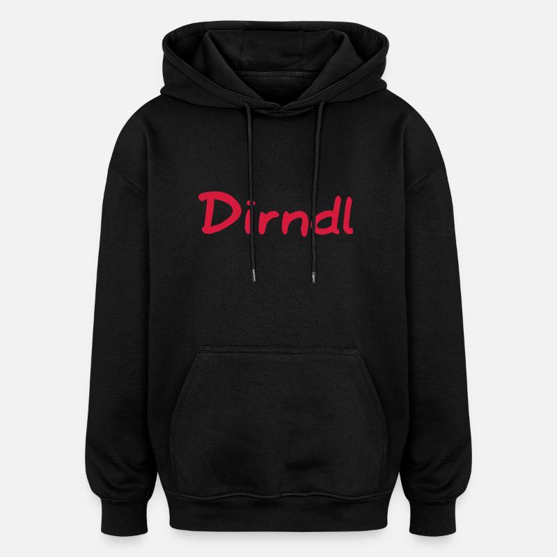 Dirndl - Österreich - - Oversized Unisex Hoodie - Schwarz