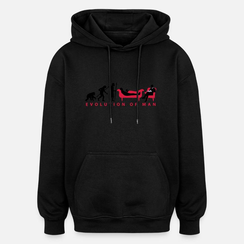 evolution_therapeut_psychologe_11_2016_c - Oversized Unisex Hoodie - Schwarz