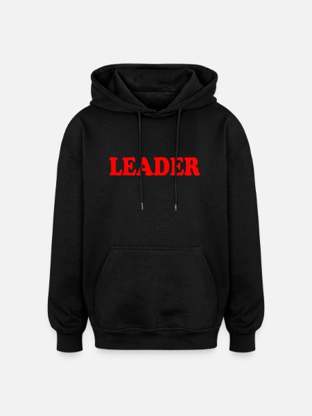 Leader - Sweat à capuche oversize unisexe - noir
