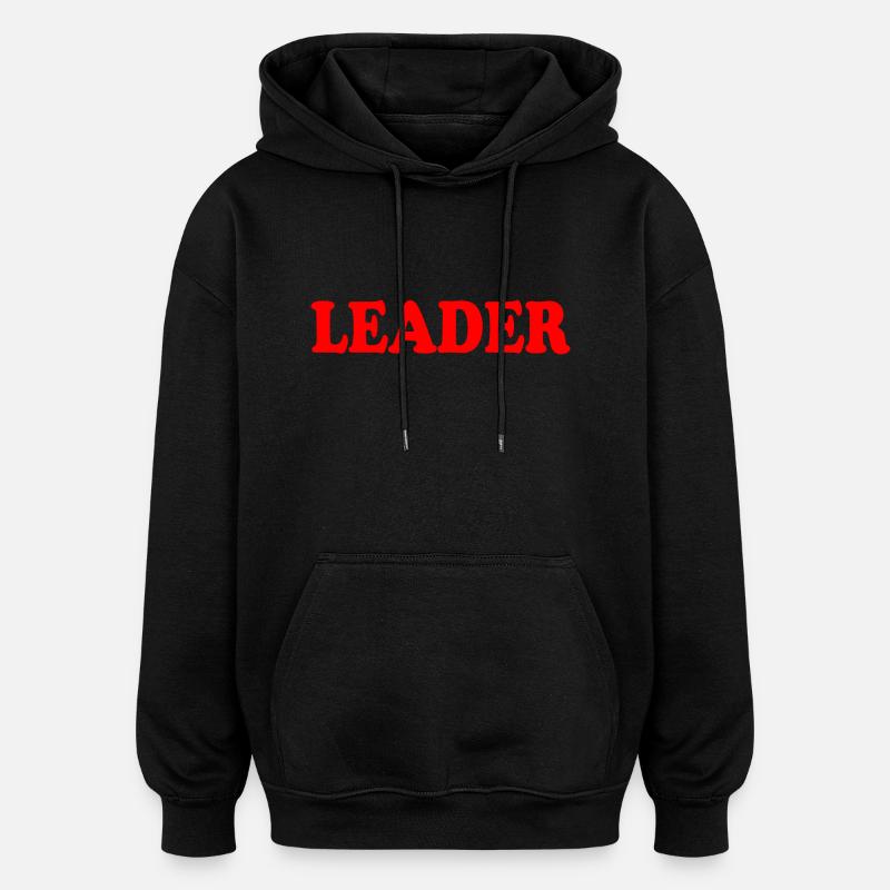 Leader - Sweat à capuche oversize unisexe - noir