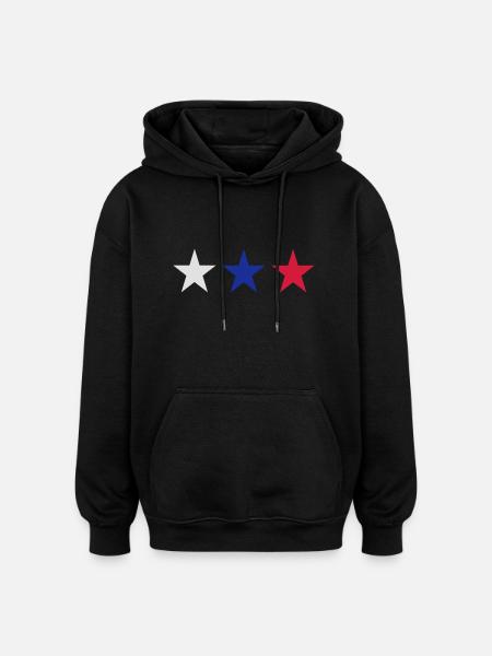 Russie - Sweat à capuche oversize unisexe - noir