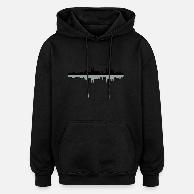Skyline Bamberg - Oversized Unisex Hoodie - Schwarz