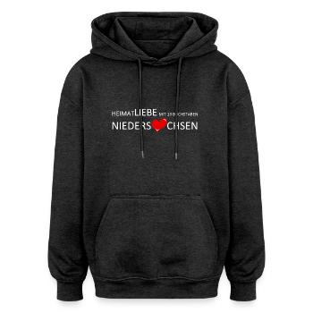 Heimatliebe - Niedersachsen - Oversized Unisex Hoodie - Anthrazit - Vorne - Noah (186cm)